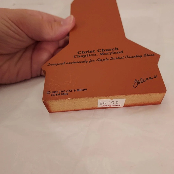 Vintage 1997 The Cat's Meow Christ Church Building Shelf Sitter - Picture 6 of 7